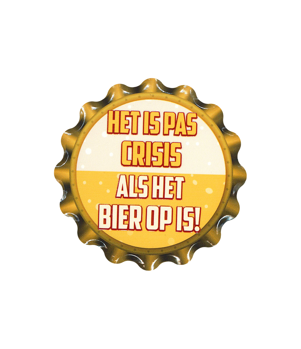 Onderzetter Crisis als jet bier op is