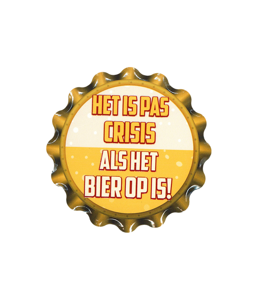 Onderzetter Crisis als jet bier op is