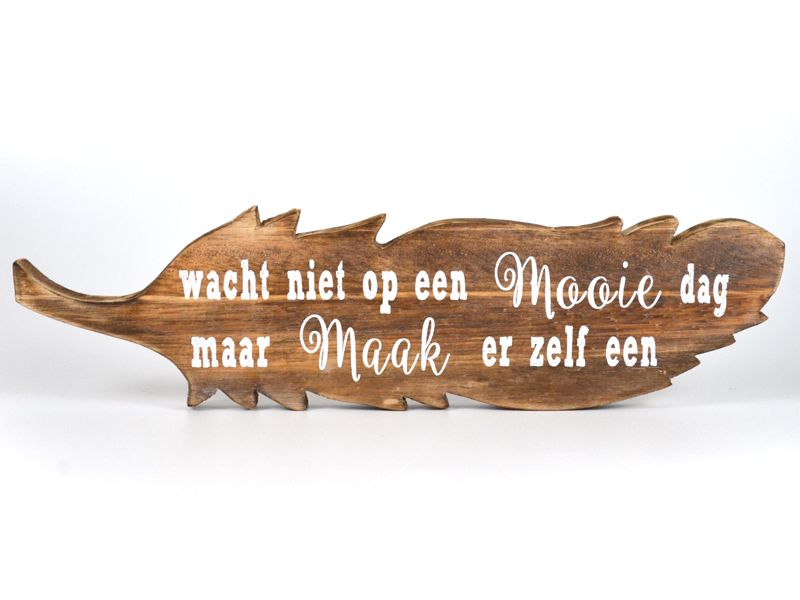 WoodArt tekstblok mooi dag