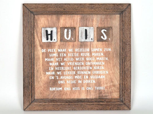 WoodArt schilderij Huis