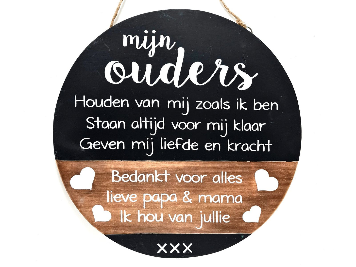 rondtekstbord mijn ouders