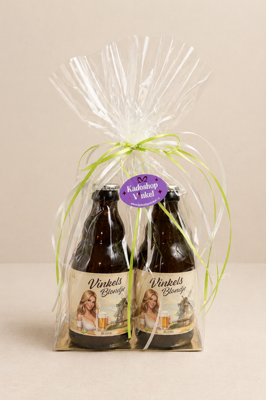 Twee bierflesje in een luxe verpakking. Ideaal als kado