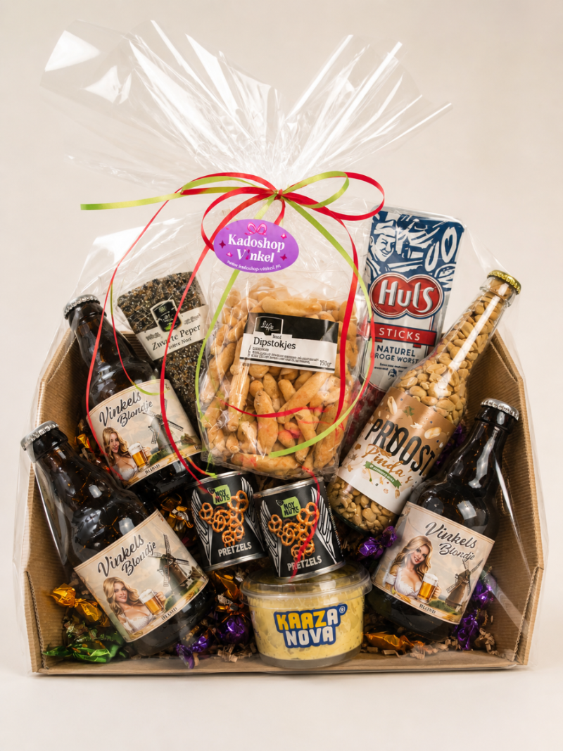 Vinkels Borrel Box – Cadeau met bier & borrelhapjes